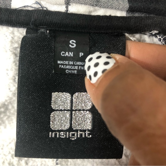 INSIGHT Hooded Fleece Lined Jersey Knit Jacket with Pockets Navy Sz S - Picture 12 of 14